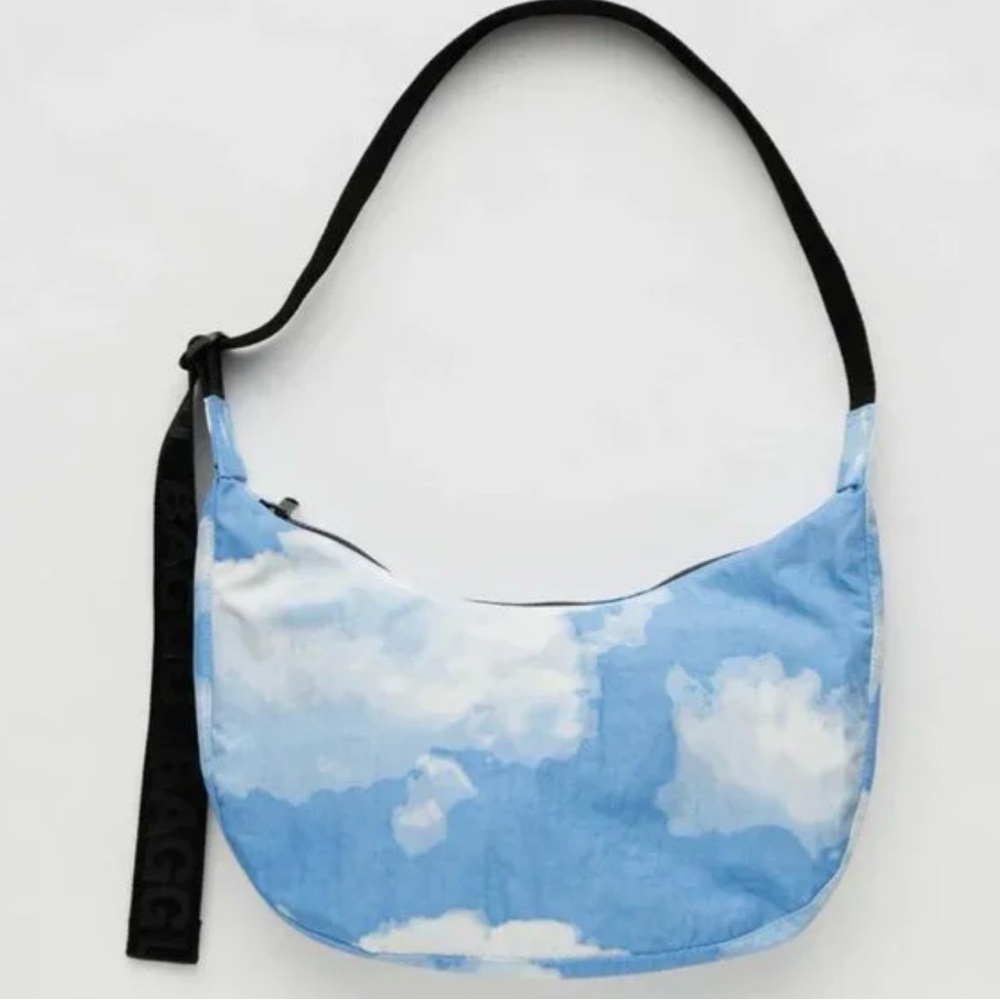 Sky Blue Cloud Print Shoulder Bag